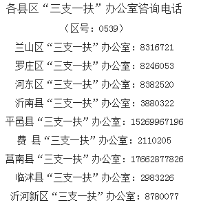 2024年临沂市三支一扶计划招募补充公告（131人）